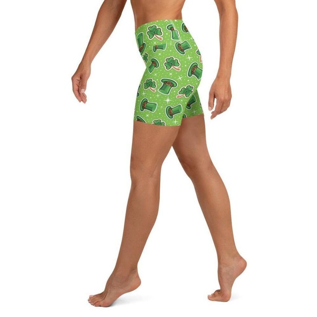 St. Patrick’s Day Pattern Yoga Shorts