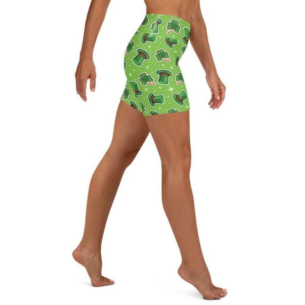 St. Patrick’s Day Pattern Yoga Shorts