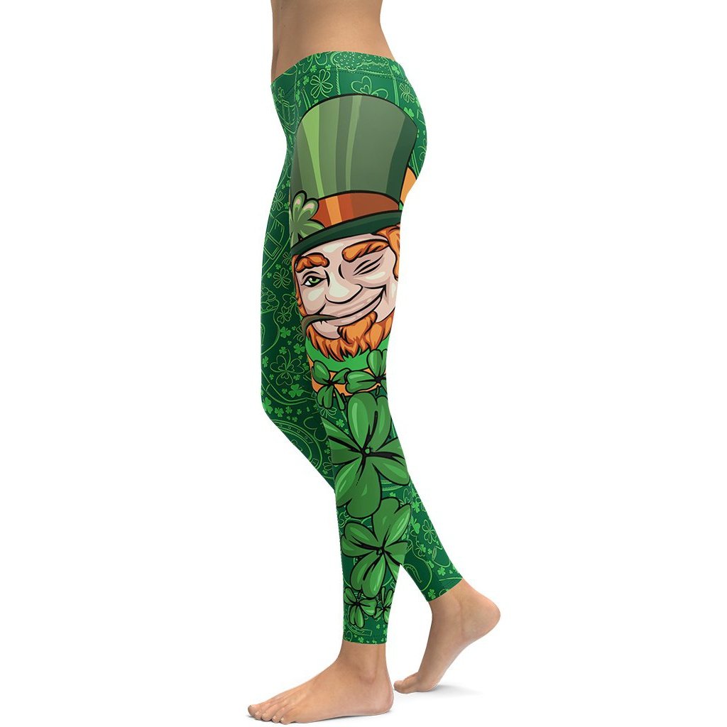 St.Patrick's Ginger Beard Man Leggings - FiercePulse - Premium Workout Leggings - Yoga Pants