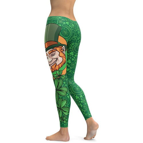 St.Patrick's Ginger Beard Man Leggings - FiercePulse - Premium Workout Leggings - Yoga Pants