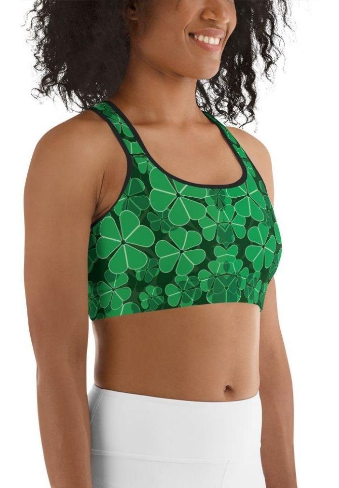 St. Patrick's Outfit Sports Bra