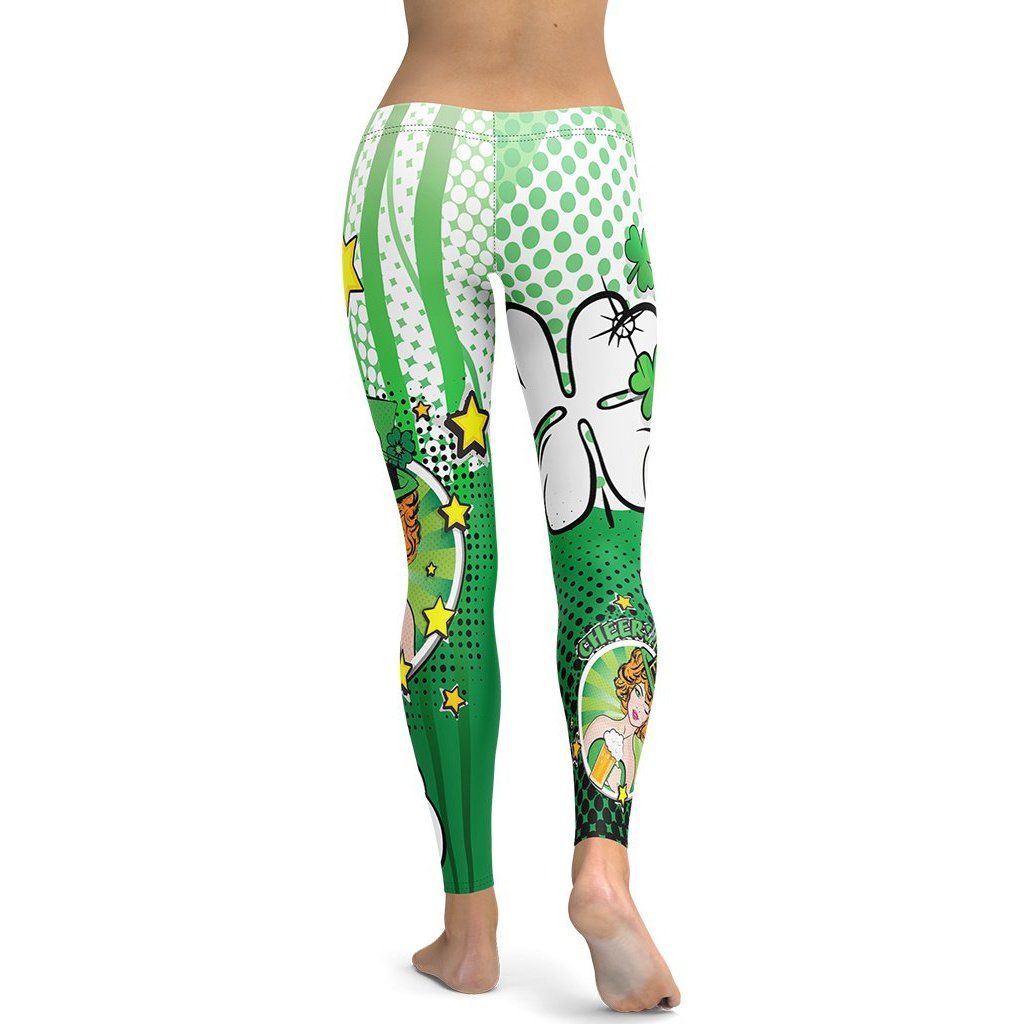 St. Patrick's Pop Art Leggings