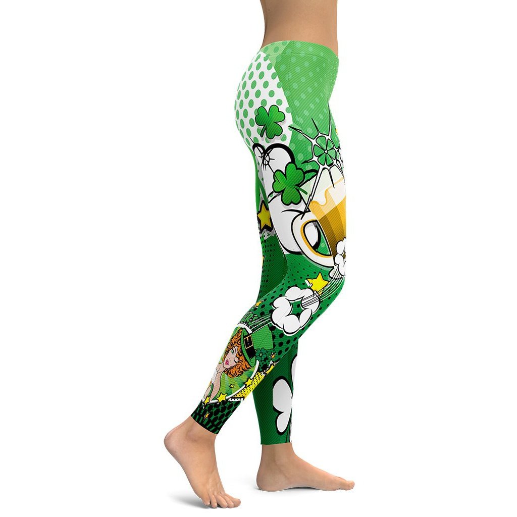 St. Patrick's Pop Art Leggings