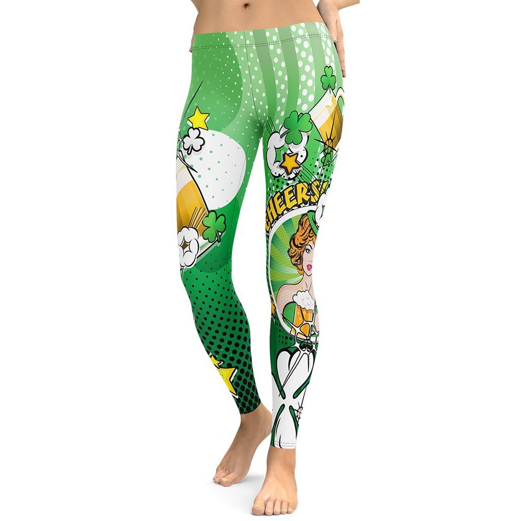 St. Patrick's Pop Art Leggings