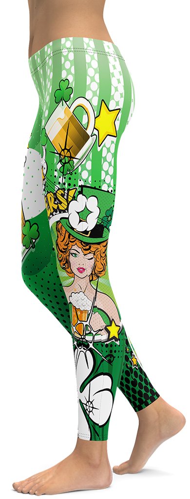 St. Patrick's Pop Art Leggings