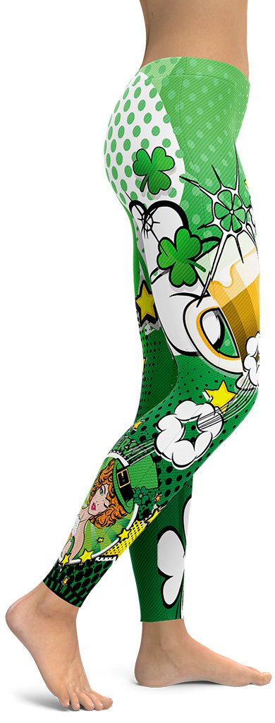 St. Patrick's Pop Art Leggings