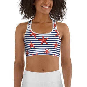 Starfish Stripe Sports Bra