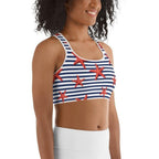 Starfish Stripe Sports Bra