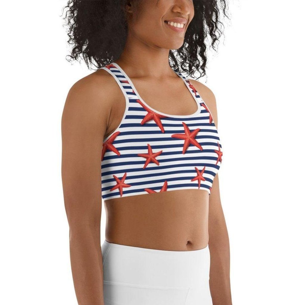 Starfish Stripe Sports Bra