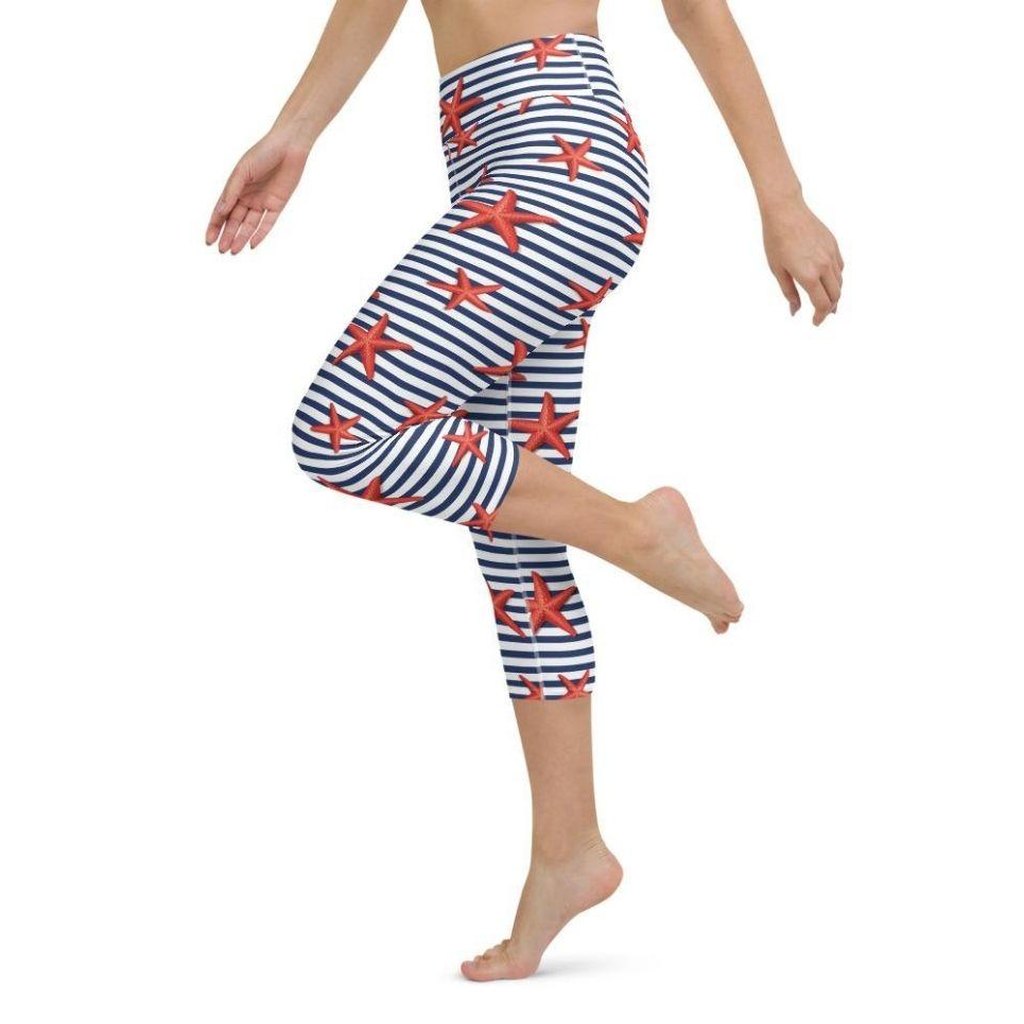 Starfish Stripe Yoga Capris