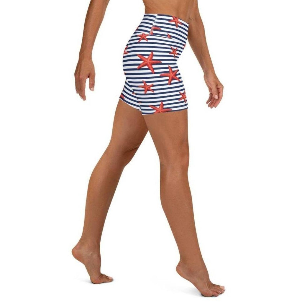 Starfish Stripe Yoga Shorts