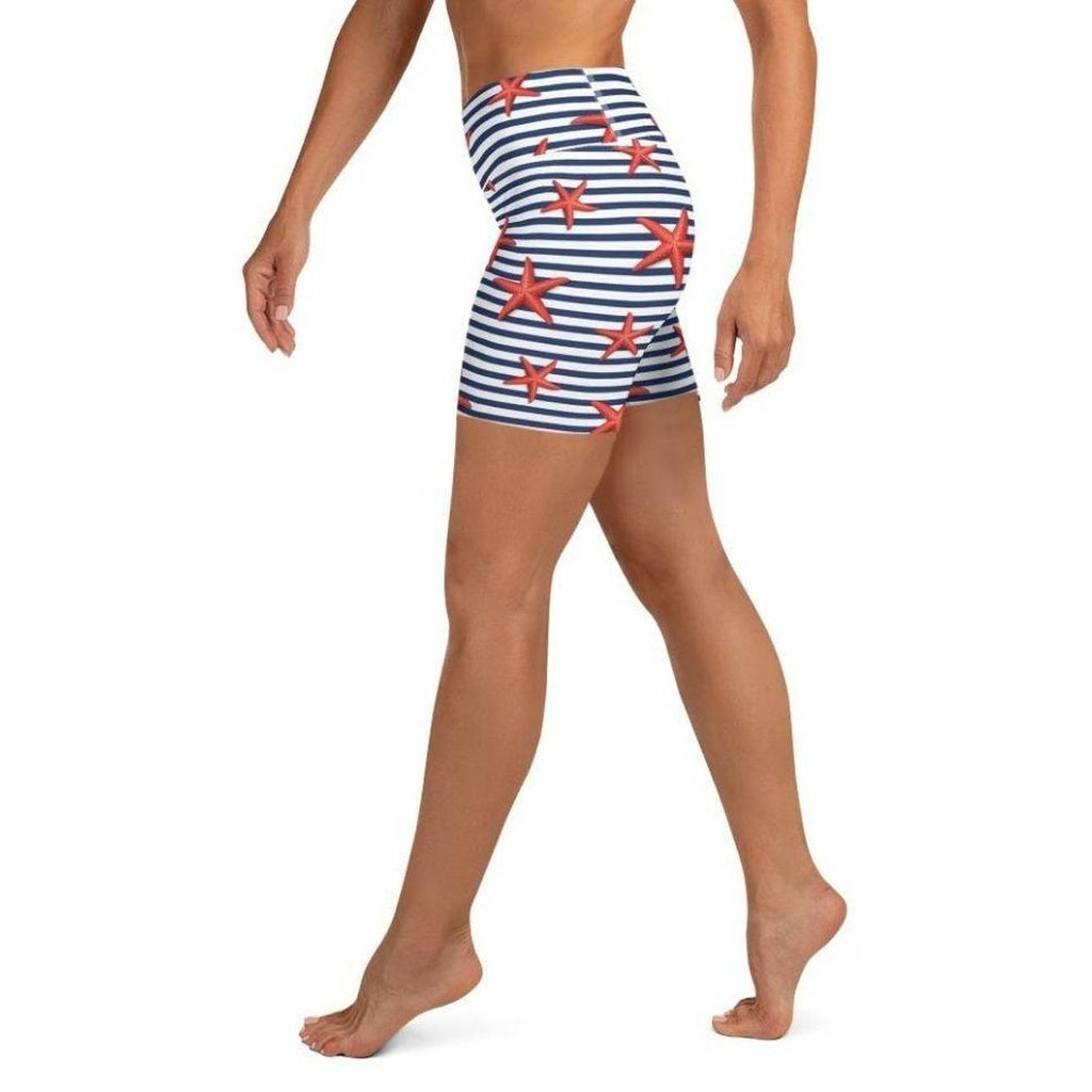 Starfish Stripe Yoga Shorts