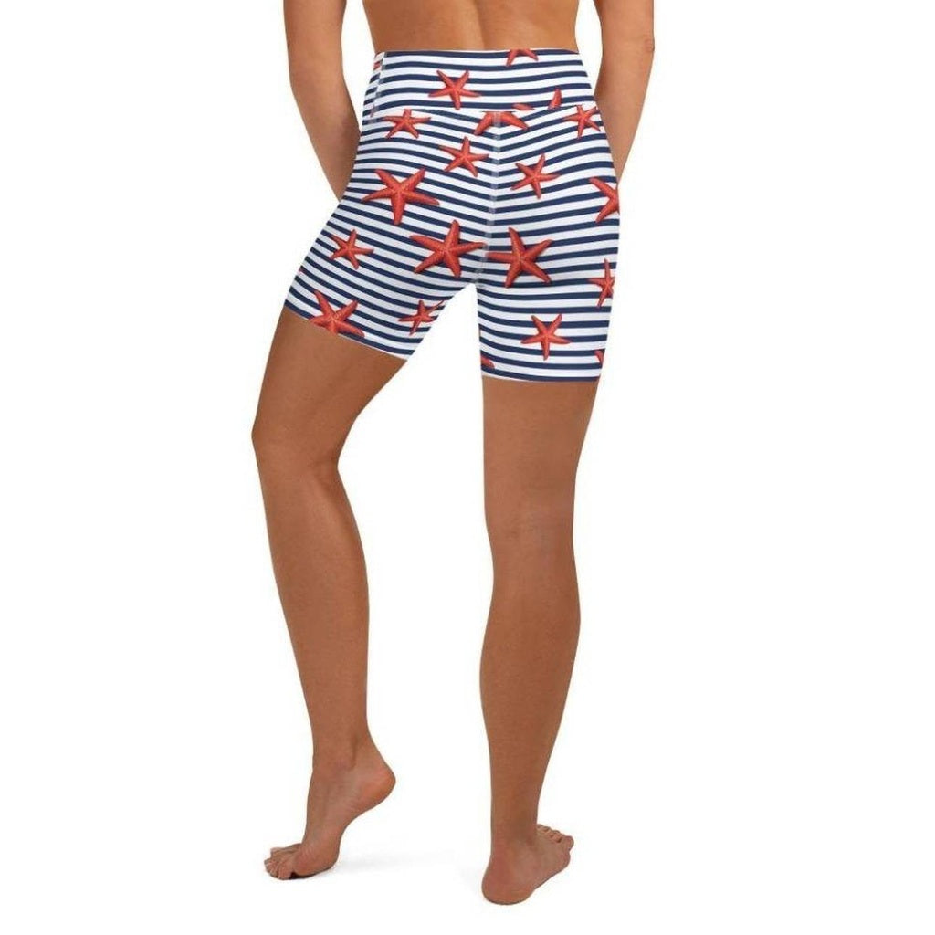 Starfish Stripe Yoga Shorts