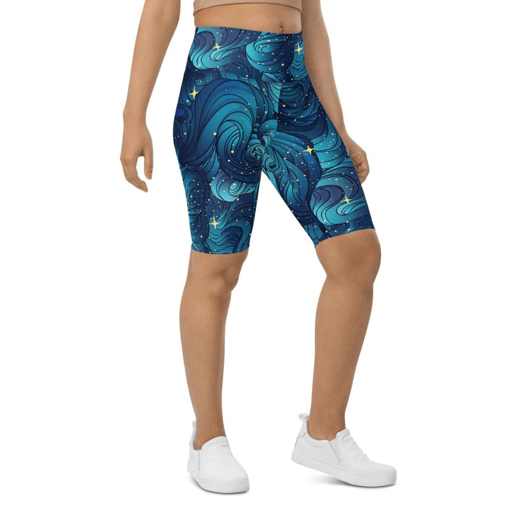 Starry Night Biker Shorts