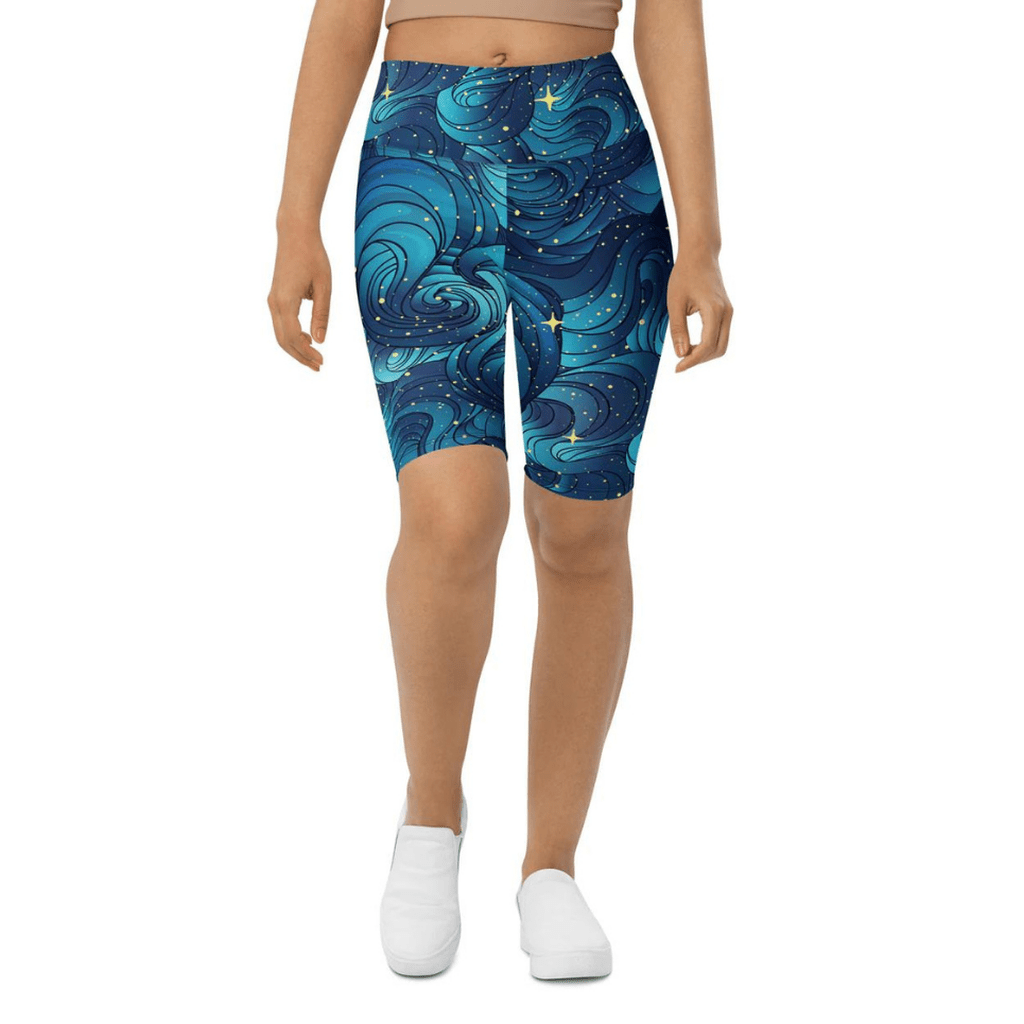 Starry Night Biker Shorts