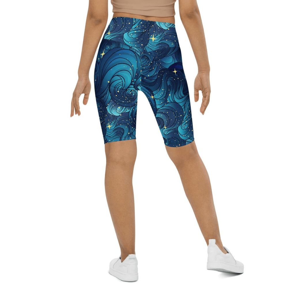 Starry Night Biker Shorts