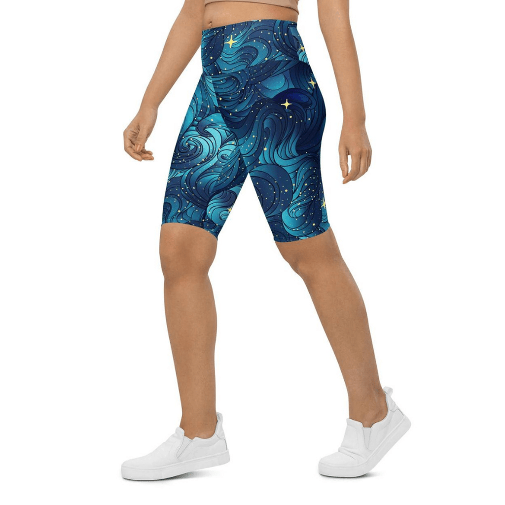 Starry Night Biker Shorts