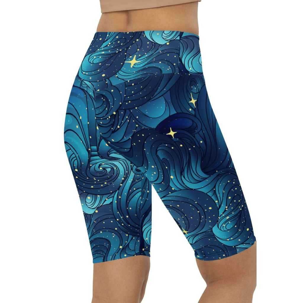 Starry Night Biker Shorts