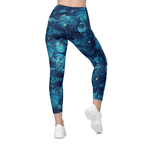 Starry Night Crossover Leggings With Pockets