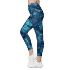 Starry Night Crossover Leggings With Pockets