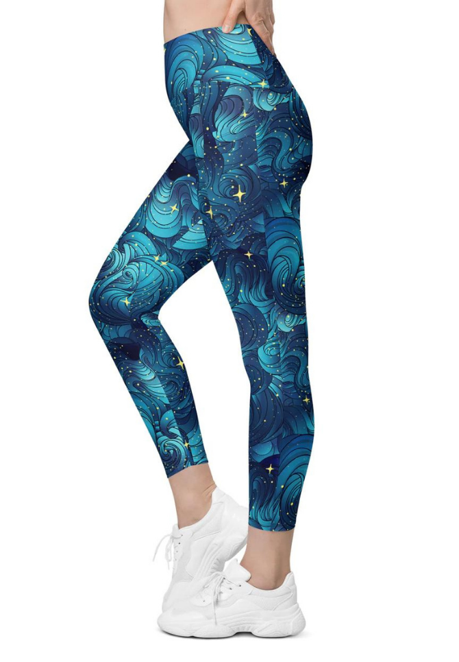 Starry Night Leggings With Pockets