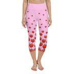 Strawberry Heart Shaped Yoga Capris