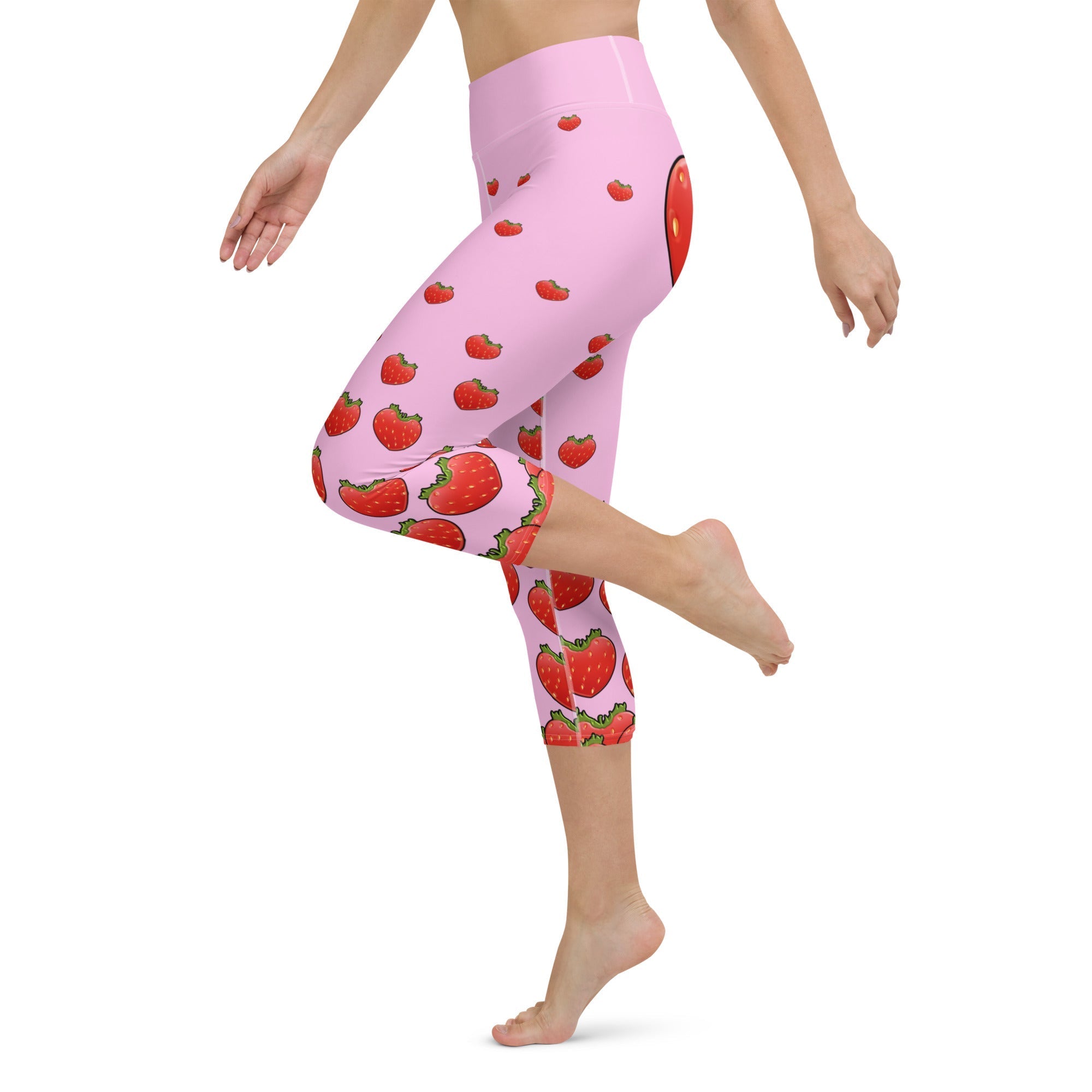 Strawberry Heart Shaped Yoga Capris