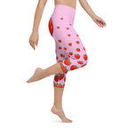 Strawberry Heart Shaped Yoga Capris
