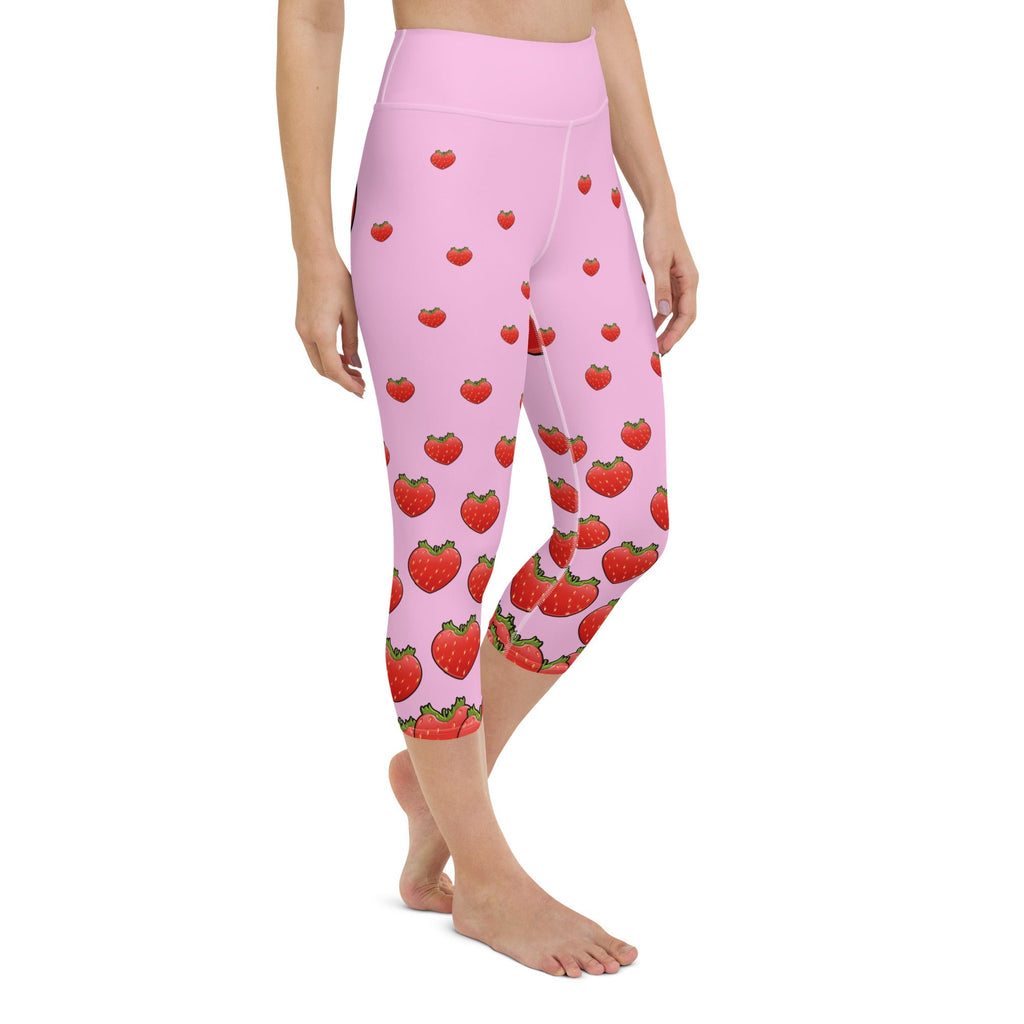 Strawberry Heart Shaped Yoga Capris