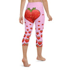 Strawberry Heart Shaped Yoga Capris