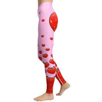 Strawberry Heart Shaped Yoga Leggings