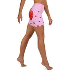 Strawberry Heart Shaped Yoga Shorts