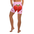 Strawberry Heart Shaped Yoga Shorts