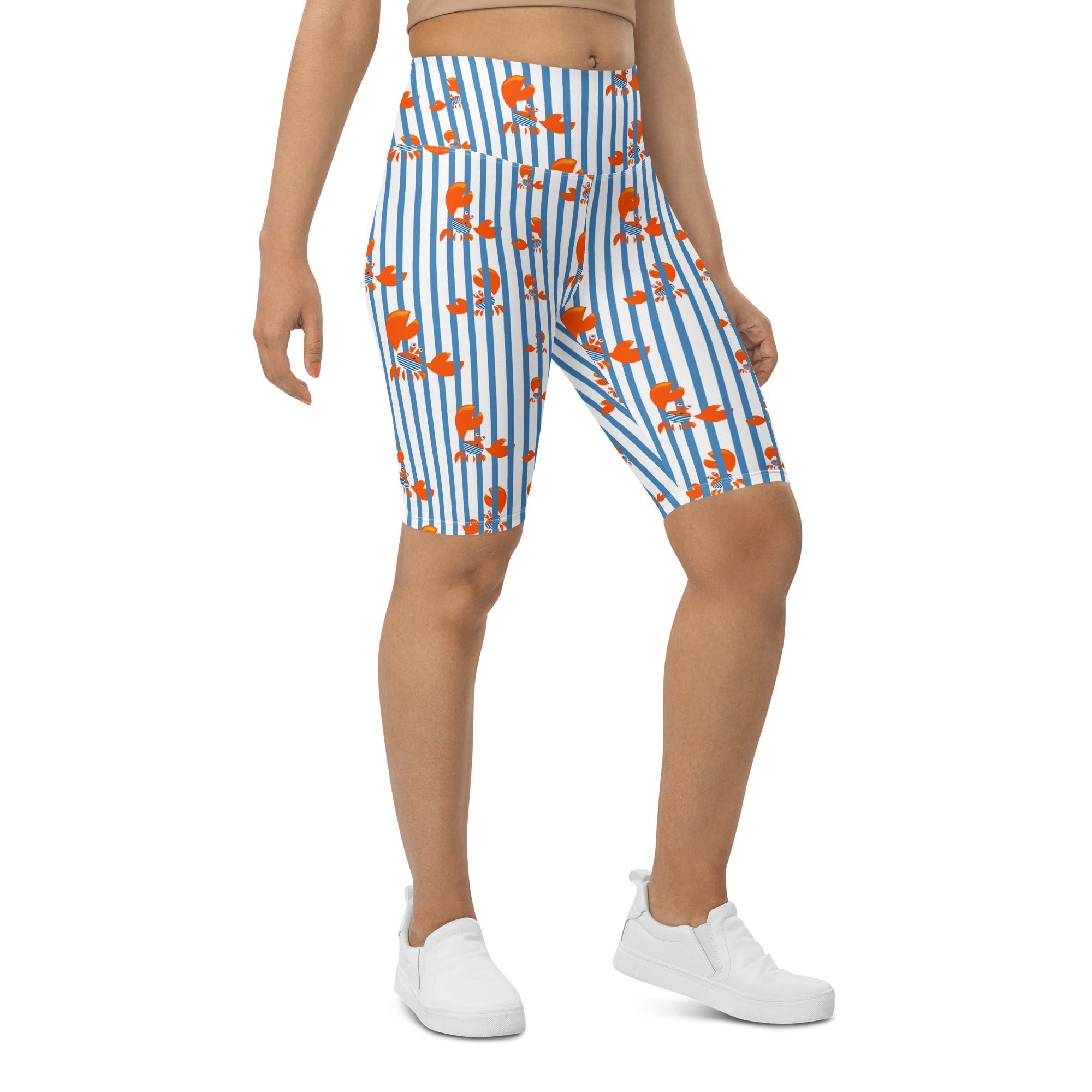 Stripes & Crabs Biker Shorts