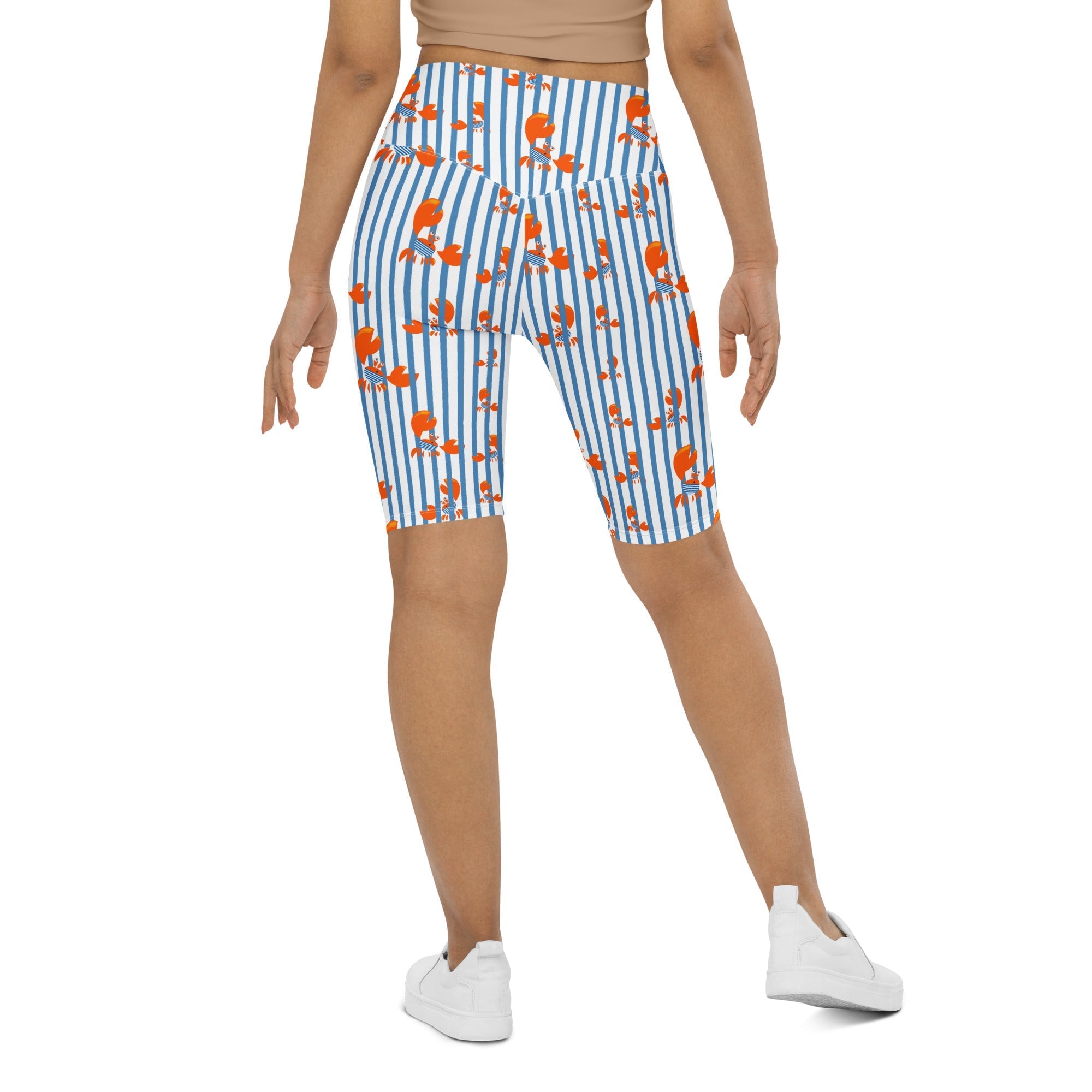 Stripes & Crabs Biker Shorts