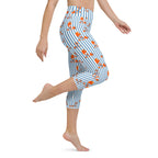 Stripes & Crabs Yoga Capris