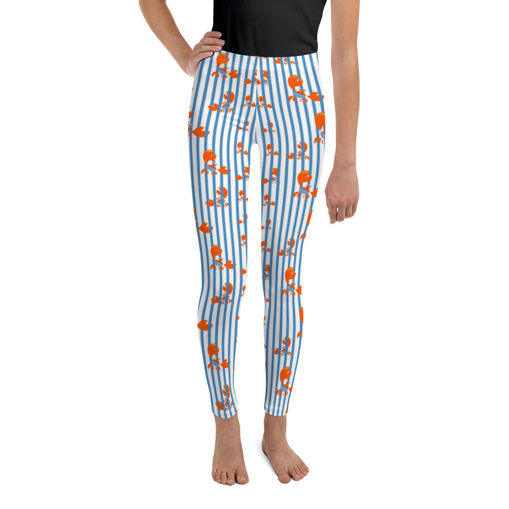 Stripes & Crabs Youth Leggings