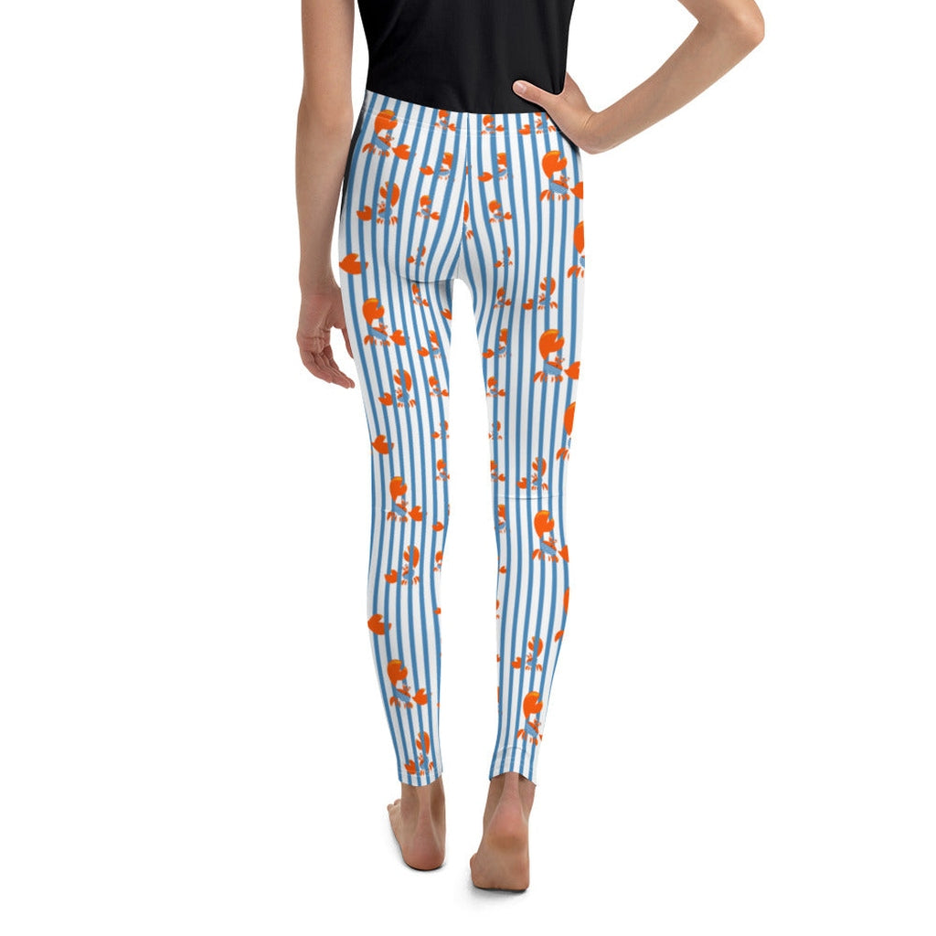 Stripes & Crabs Youth Leggings