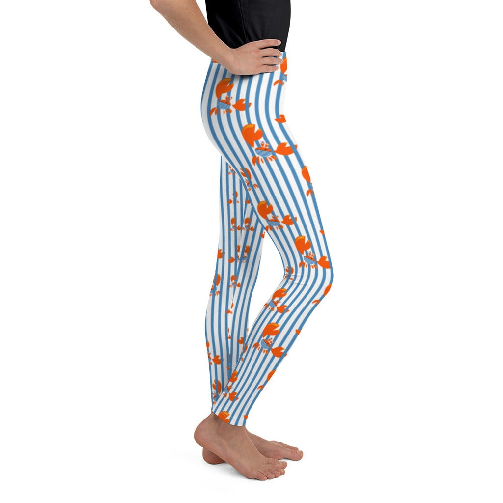 Stripes & Crabs Youth Leggings