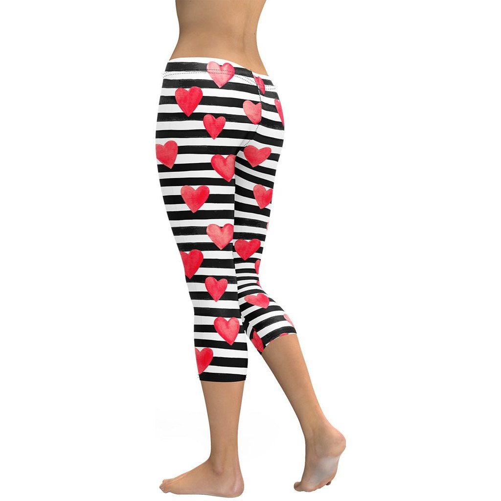Stripes & Hearts Capris