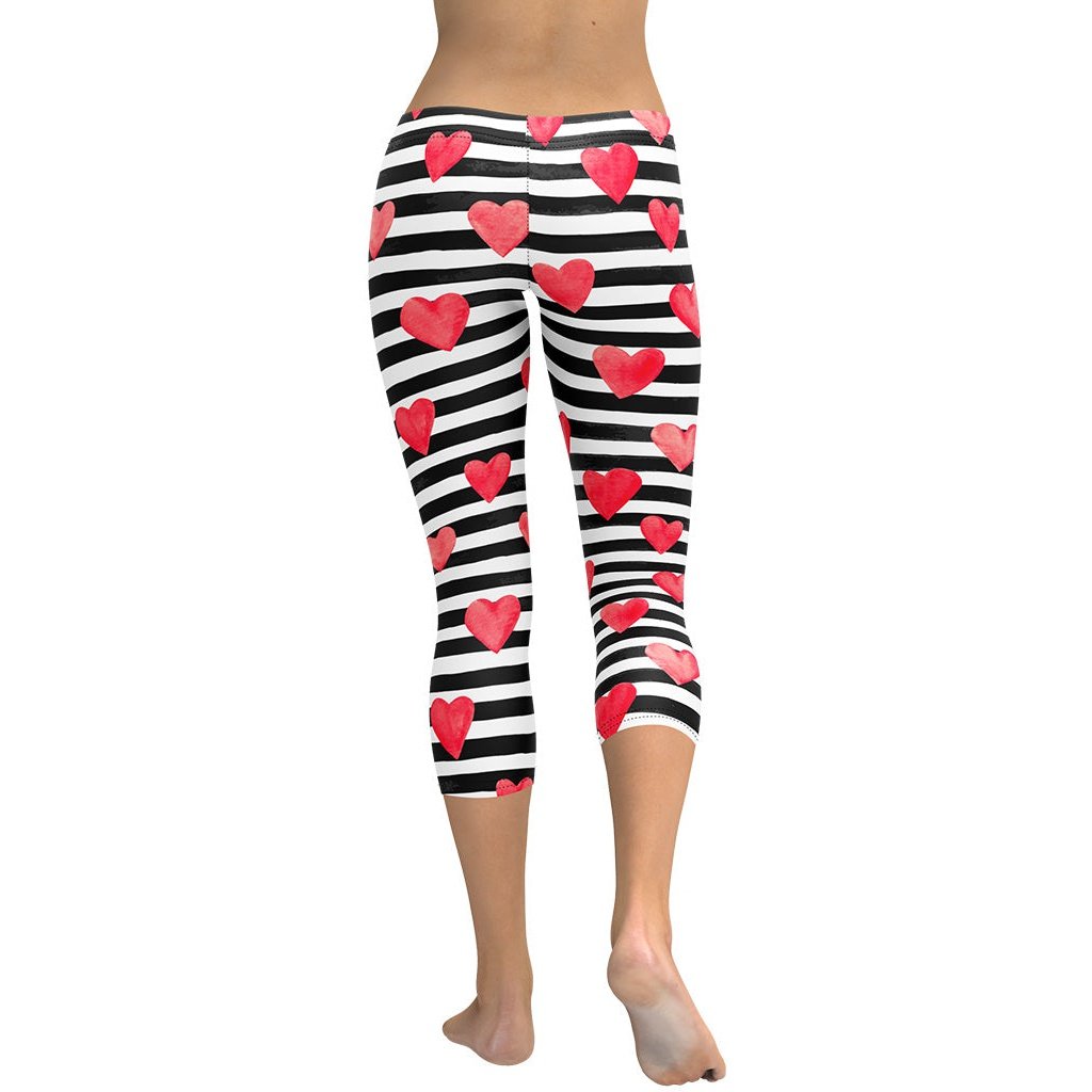 Stripes & Hearts Capris