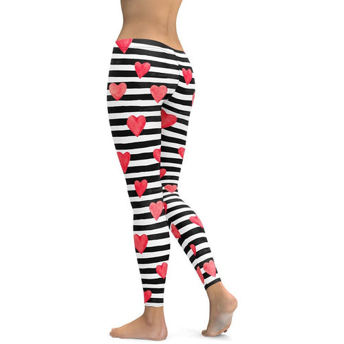 Stripes & Hearts Leggings