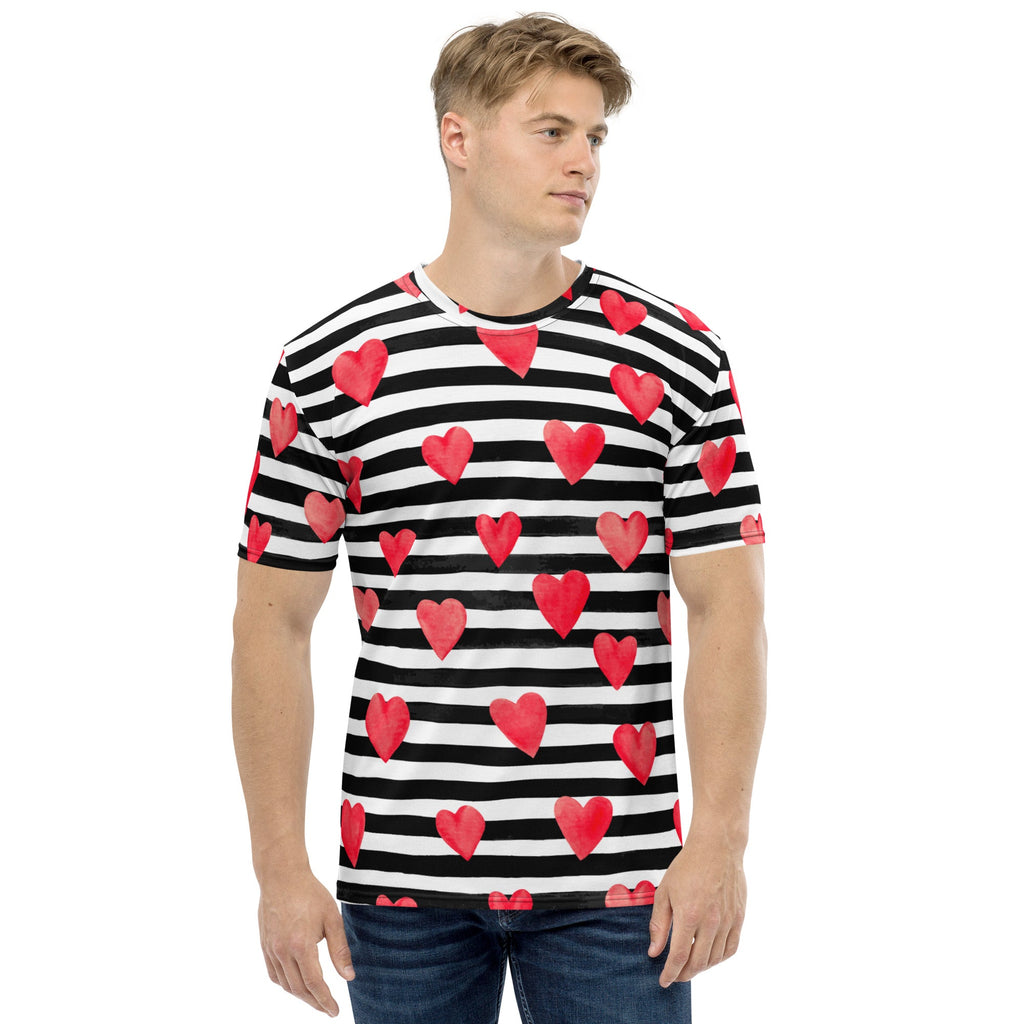 Stripes & Hearts Men's T-shirt