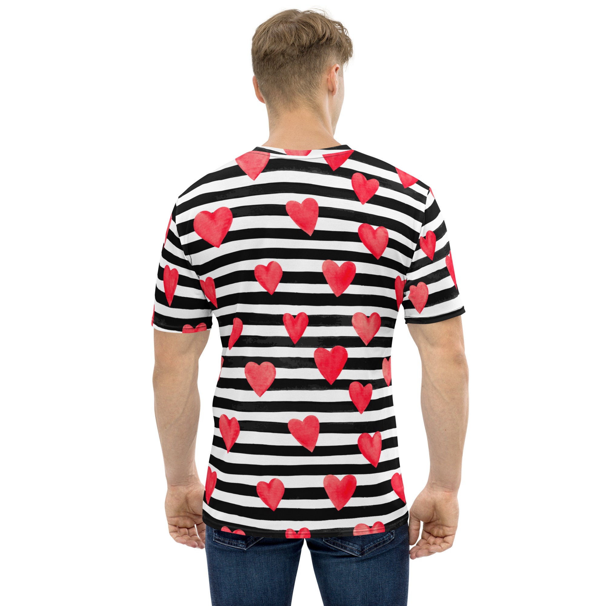 Stripes & Hearts Men's T-shirt
