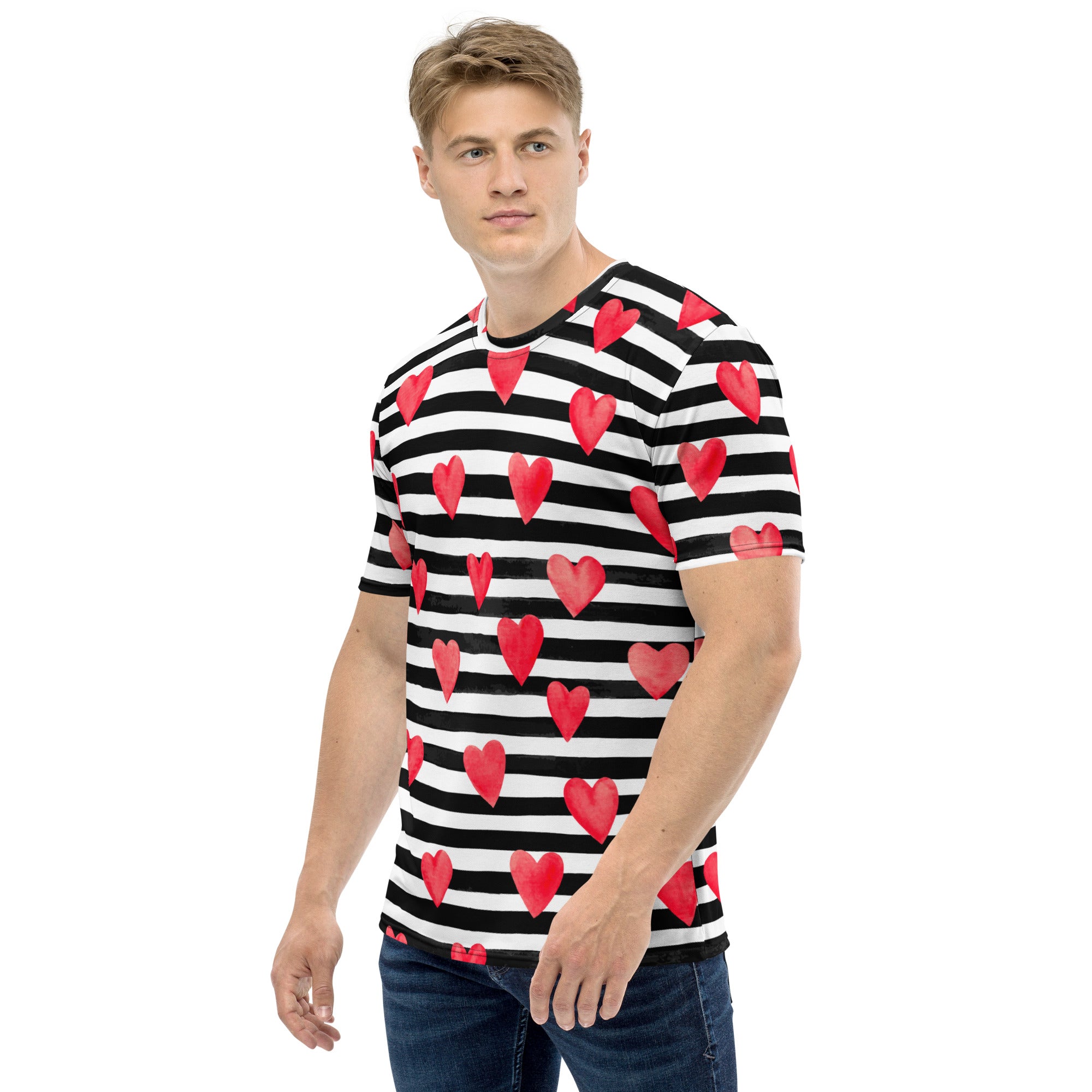 Stripes & Hearts Men's T-shirt