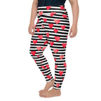 Stripes & Hearts Plus Size Leggings