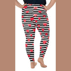 Stripes & Hearts Plus Size Leggings
