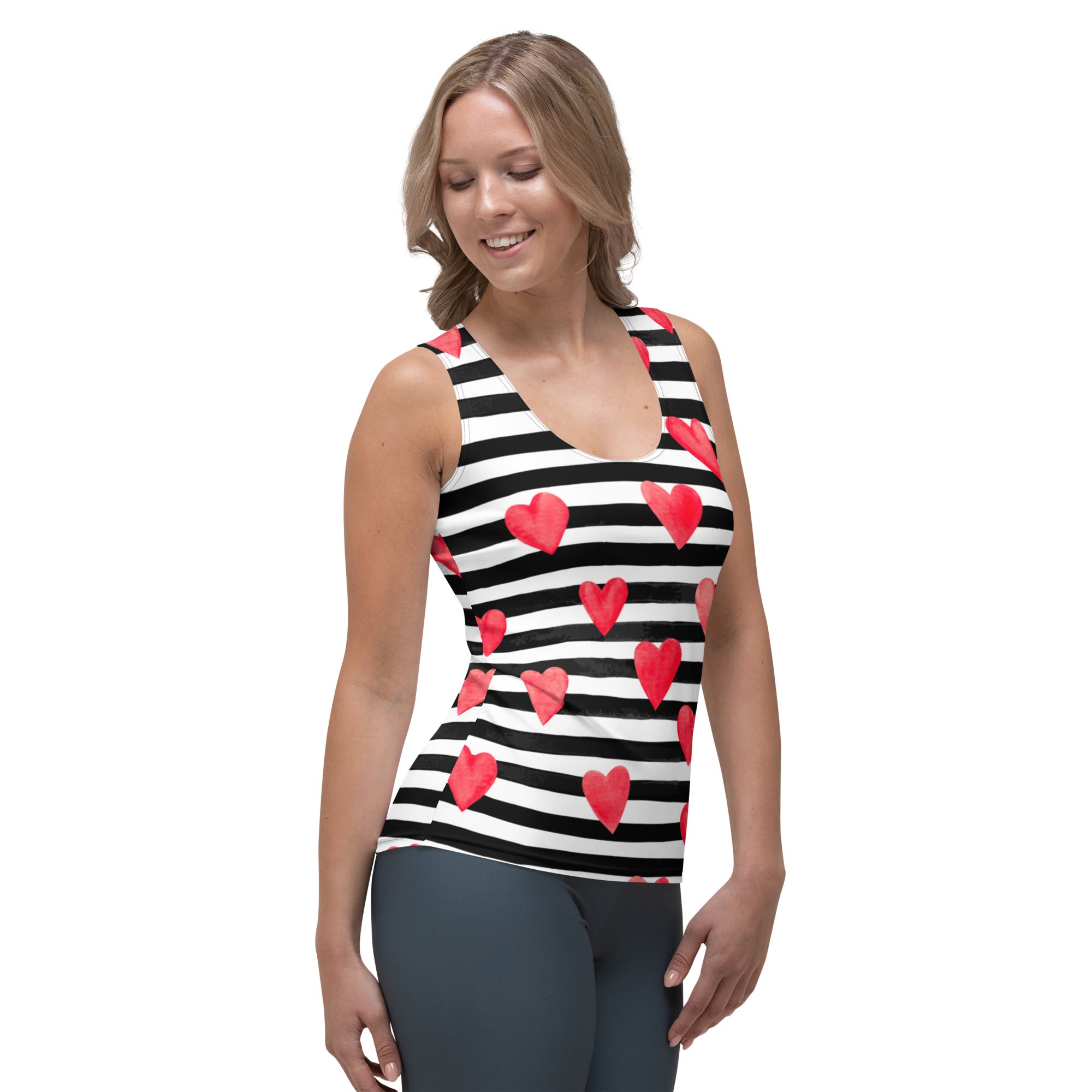 Stripes & Hearts Tank Top