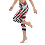 Stripes & Hearts Yoga Capris