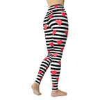 Stripes & Hearts Yoga Leggings